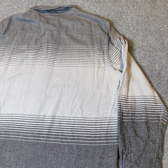 American Eagle Men’s Flannel Grey/White Button Down Long Sleeve Serape XL Tall - Picture 11 of 11